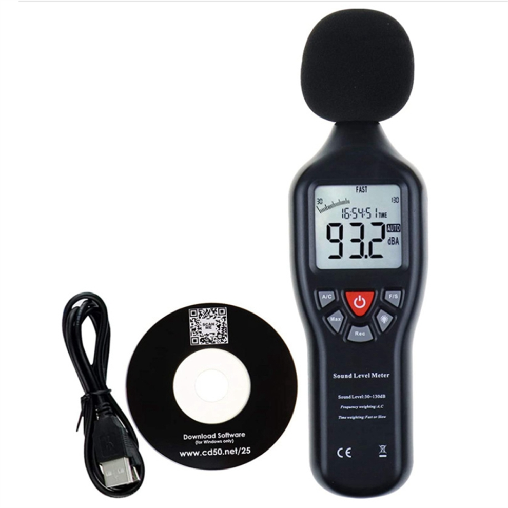 High-Precision Noise Sensor Decibel Meter, Meter Recorder Measuring 30-130Db Usb Recording 4854020344813