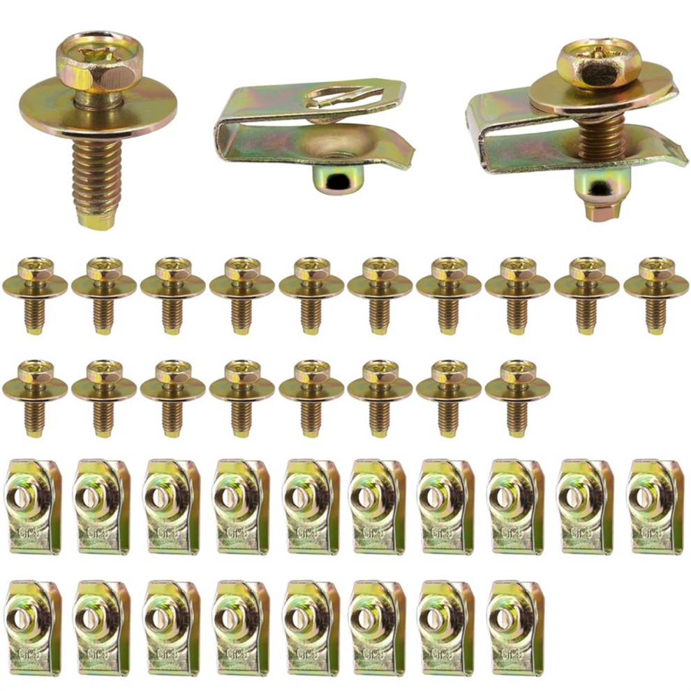 20X Body Bolts U-Nuts Clips Engine Under Cover Undertray Splash Shield Guard Bumper Fenders Liner Push Fastener 4854020346145