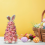 Easter Bunny Tree Decorations,Light Up with Colorful Lamp Beads, Operated Artificial B 6