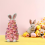 Easter Bunny Tree Decorations,Light Up with Colorful Lamp Beads, Operated Artificial B 5
