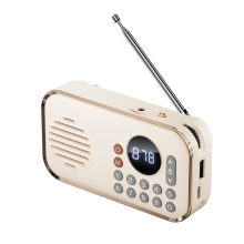 Portable FM Radio Rechargeable Small Wireless Bluetooth Speaker Surround Stereo Sound USB Vintage Radios