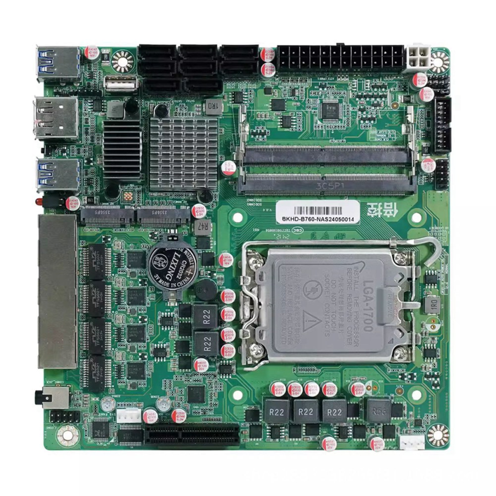 Mini Itx B760 Nas Motherboard Home Processor Lga1700 Cpu 2Xddr5 4Xi226 2.5G 2XM.2 Nvme 8XSata Qnas Firewall Server 4854020350654