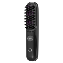 Cordless Ceramic Heated Hot Brush 3 Temp Settings 160-200C Heat LCD Display Electric Comb for Smooth