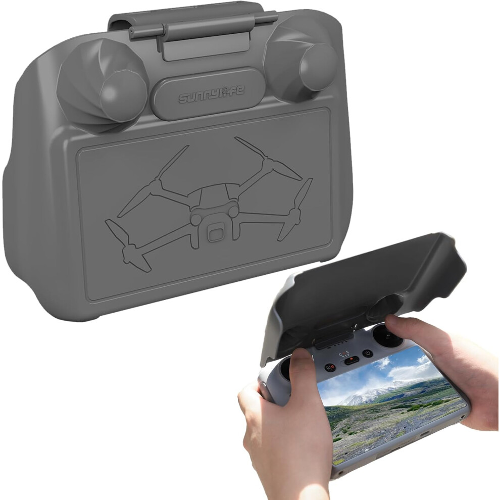 DJI Mini 3 Pro / Mavic 3 Controller Sun Hood Anti-Glare Foldable Sunshade Cover for RC Remote Screen Protection (Black)