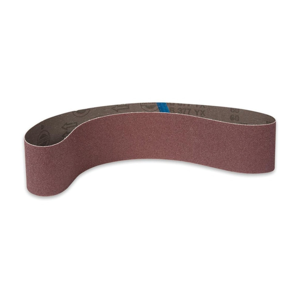 RB377YX - 100 X 1220MM Heavy and Semi-flexible Aluminium Oxide Abrasive Cloth Belt - P80.