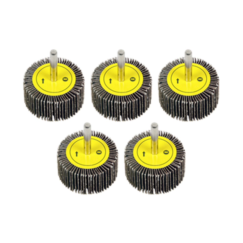 Flap Wheel 50 x 25mm 60Grit 6mm Shaft - Pack of 5 - FW5025605