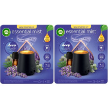 2xAir Wick Essential Oil Mist Kit, Diffuser & Refill - Sleep (Lavender/Eucalyptus/Cypress)