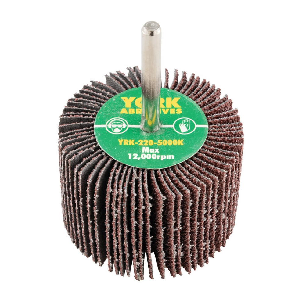 60 X 40MM Flap Wheels - Aluminium Oxide - 6.0MM Shaft P40