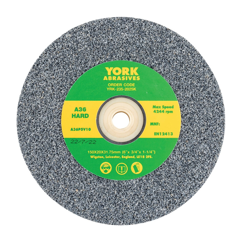 150X20X31.75MM A36PV Hard Aluminium Oxide Bench Grinding Wheel