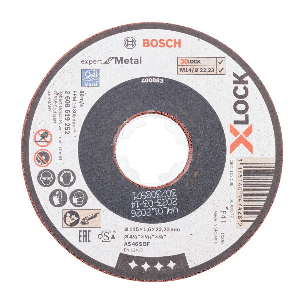 115 X 1.6MM X-Lock Expert for Metal Cutting Disc Flat