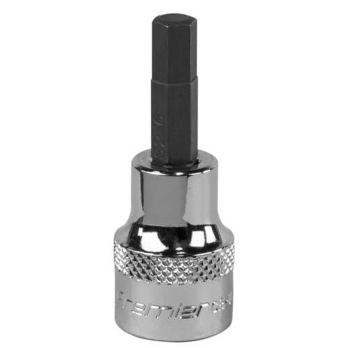 Sealey Hex Socket Bit 6mm 3/8" Square Drive