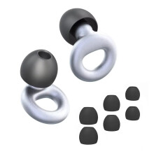 (Silver) Quiet Ear Plugs for Noise Reduction Super Soft Reusable for Sleep Swim Work