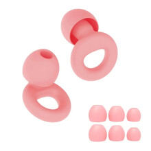 (Pink) Quiet Ear Plugs for Noise Reduction Super Soft Reusable for Sleep Swim Work
