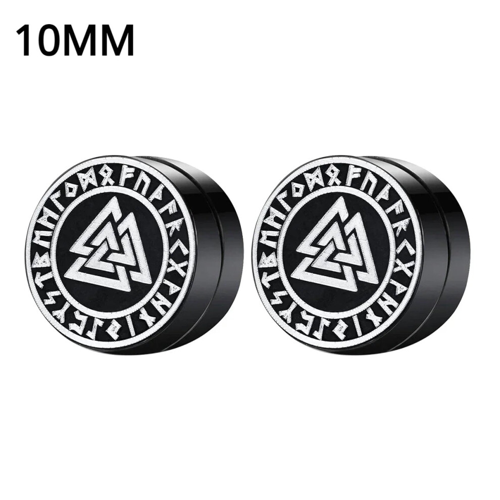 Photos - Earrings  1Pairs Crystal Strong Magnetic Ear Stud Clip  for Men and Women(F Black 10mm 3)