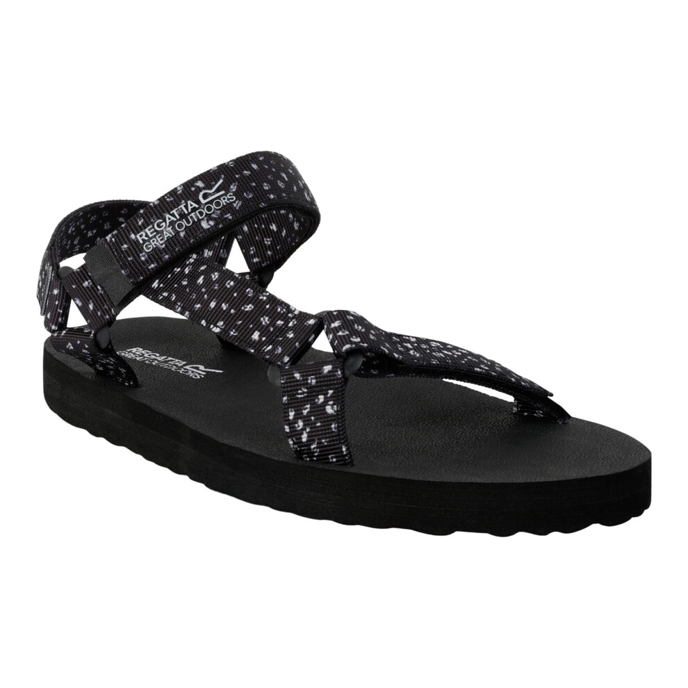 (4 UK, Black/White) Regatta Womens/Ladies Lady Vendeavour Polka Dot Sandals
