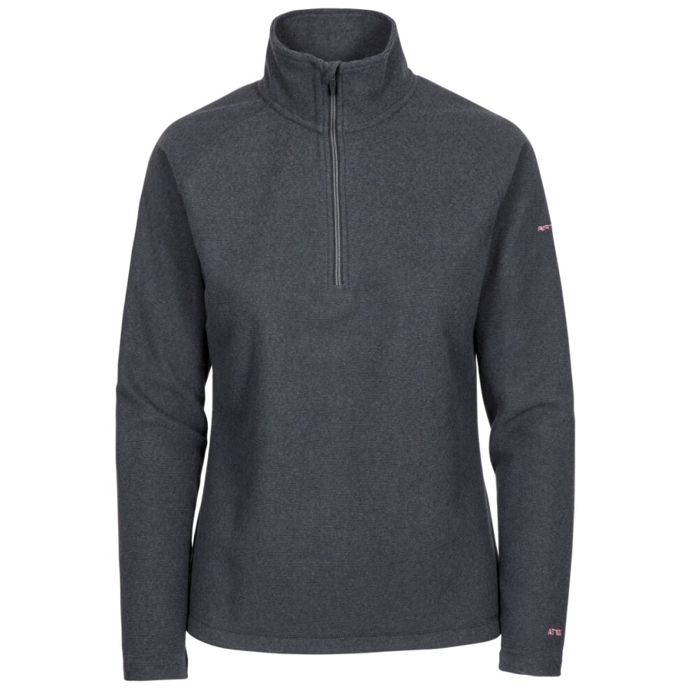 (8, Charcoal) Trespass Womens 1/2 Zip Fleece Jacket Meadows