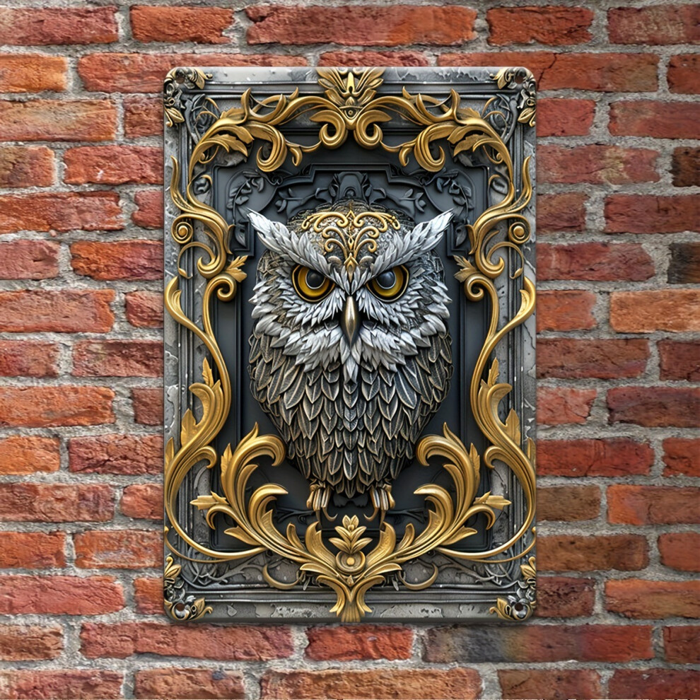 Garden Decor Vintage Metal Tin Sign Signs For Farmhouse Yard Wall Decorations Owl