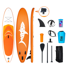 (Orange (No Seat)) 11FT Inflatable Stand Up Paddle Board SUP w/Paddle