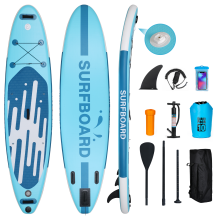 (Blue (No Seat)) 11FT Inflatable Stand Up Paddle Board SUP w/Paddle