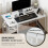 Homcom HOMCOM 120 x 60 cm Home Office Desk Reversible Study Table for Bedroom White 5