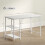 Homcom HOMCOM 120 x 60 cm Home Office Desk Reversible Study Table for Bedroom White 2