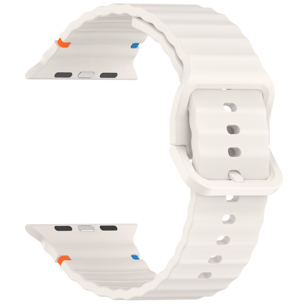 (Starlight, 38 40 41Mm S10-42Mm) Silicone Strap For Apple Watch Ultra Band 49Mm 46Mm 45Mm 42Mm 44Mm 40Mm 41Mm Correa Bracelet Belt Iwatch Series 10 9 9131726397349