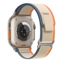 (blue orange, 40mm 41mm S10-42mm) Trail loop For Apple Watch Ultra 2 Band 49mm 45mm 44mm 42mm 46mm 41mm Nylon bracelet correa iWatch Series 10 9 8 7 6 5 SE Strap