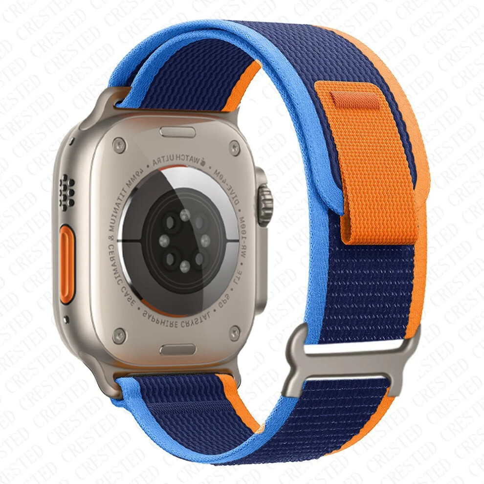 (orange-d blue, 42 44 45 46mm 49mm) Trail loop For Apple Watch Ultra 2 Band 49mm 45mm 44mm 42mm 46mm 41mm Nylon bracelet correa iWatch Series 10 9 8 7-image-OPC-PGJGX7R-NEW