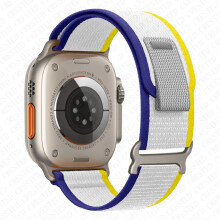 (Yellow-d blue, 42 44 45 46mm 49mm) Trail loop For Apple Watch Ultra 2 Band 49mm 45mm 44mm 42mm 46mm 41mm Nylon bracelet correa iWatch Series 10 9 8 7 6 5 SE Strap