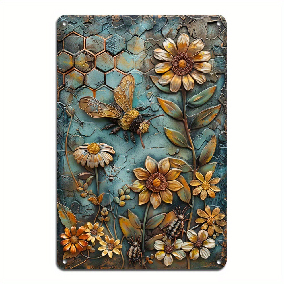 Garden Decor Vintage Metal Tin Sign Signs For Farmhouse Yard Wall Decorations Sunflower