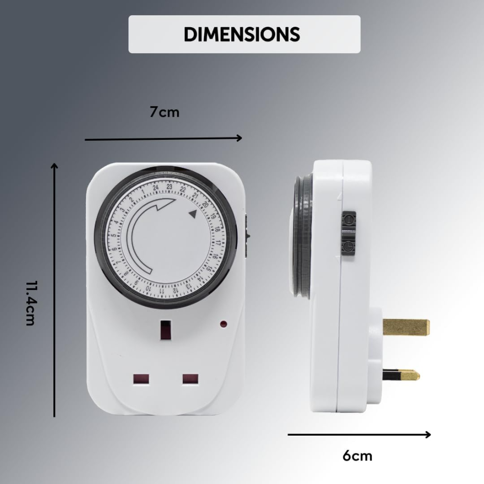 Defender 24 Hour Segment Timer Switch - Energy Saver Plug 90221224