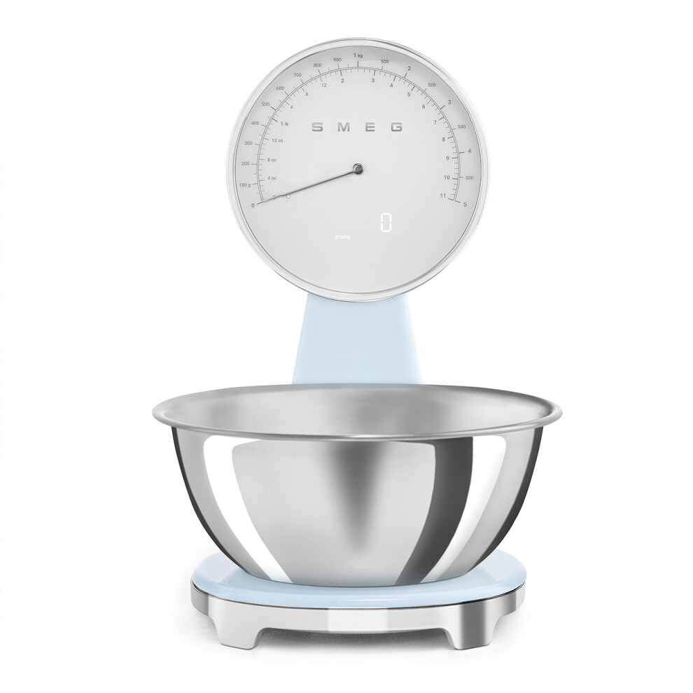 Smeg Analog And Digital Kitchen Scale Pastel Ksf01pbww Blue