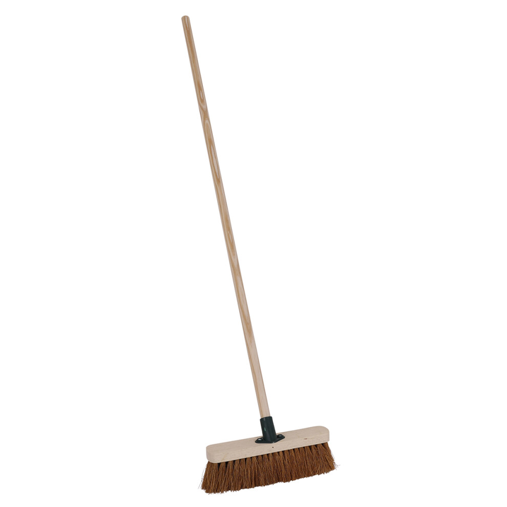 CHARLES BENTLEY Outdoor Broom, Coco Fibre, Fibre Bristles, 4ft Handle, Outdoor Brush, Indoor Brush, Garden, Patio, Decking, Durable, Practical, Coco,