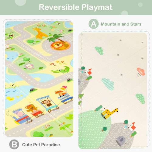 Baby Play Mat, Foldable Soft Foam Playmat 2