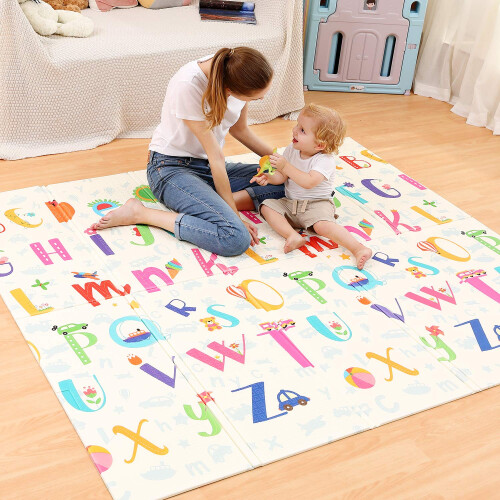 Baby Play Mat, Foldable Soft Foam Playmat