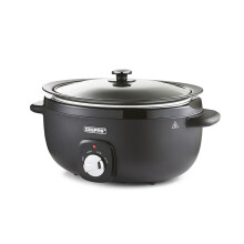 (6.5 L) Geepas Slow Cooker 3 Temperature Settings, Black