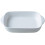 White Small Ceramics Rectangular Baking Dishes with Handle 1