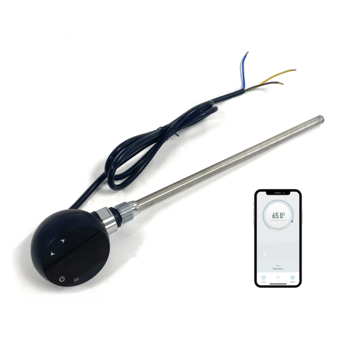 (400w, Black) Wifi Electric Smart Heating Element for Towel Rails and Radiators 200w/300w/400w/600w/800w with LED touchscreen Thermostat/Timer Energy Efficient