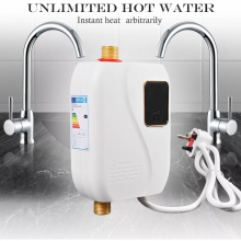 3000W Under-Sink Tankless Electric Water Heater - Instant Hot Water, 220V, ABS Shell, 30-50C, Auto Shut-Off & Leak Protection