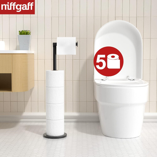 Free-standing Toilet Roll Holder Folding Paper Roll Holder 1