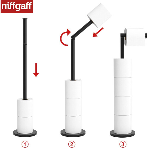 Free-standing Toilet Roll Holder Folding Paper Roll Holder 2