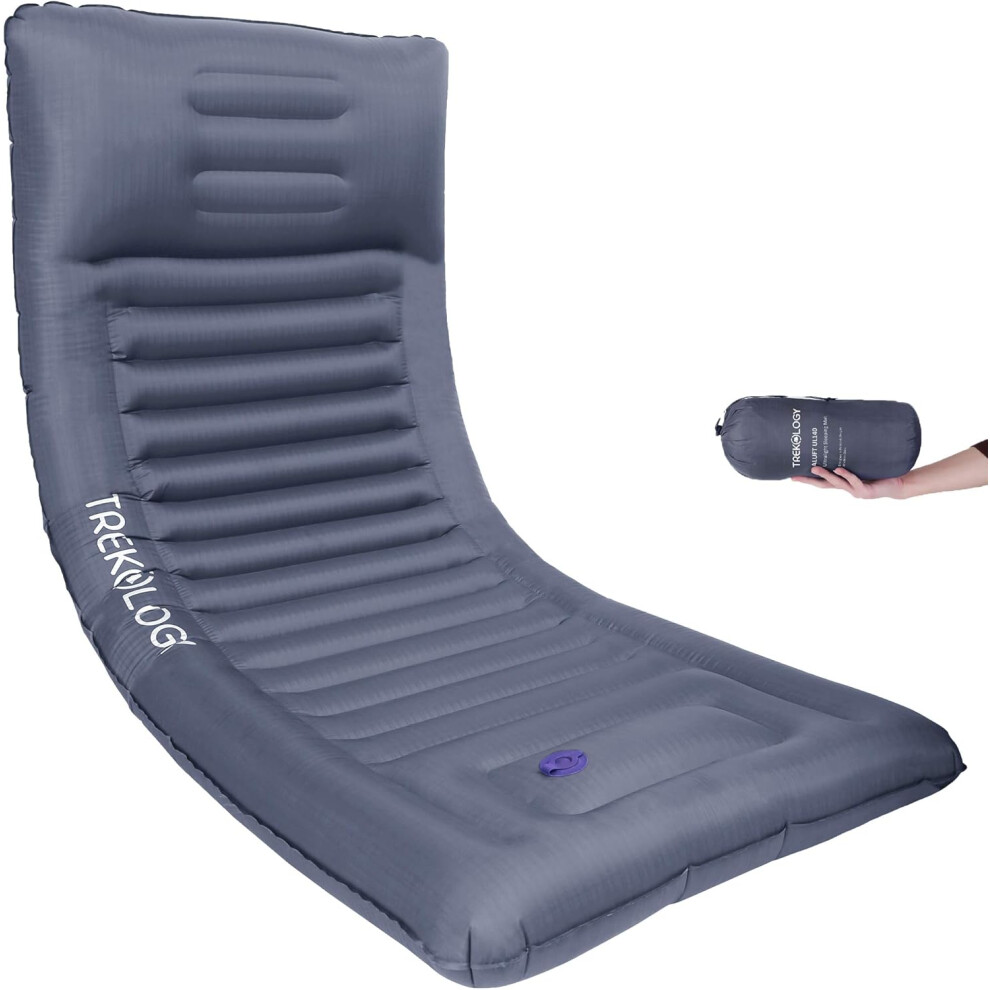 UL140 Inflatable Sleeping Pad with Built-in Foot Pump – Lightweight Camping Mat, Self-Inflating Sleeping Mattress for Hiking, Backpacking