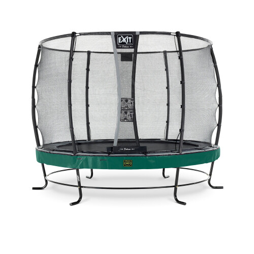 EXIT TOYS EXIT Elegant Premium Trampoline 10ft with Deluxe Safety Net – Green 1