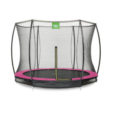 EXIT Silhouette Ground Trampoline 10ft with Safety Net – Pink