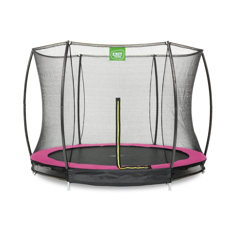 Exit Toys Exit Silhouette Ground Trampoline 10Ft With Safety Net – Pink
