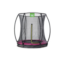 EXIT Silhouette Ground Trampoline 6ft with Safety Net – Pink