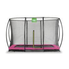 EXIT Silhouette Ground Trampoline 7x10ft with Safety Net – Pink