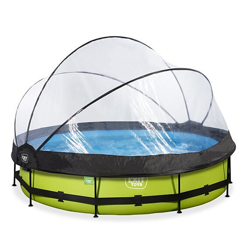 Exit Toys Exit Lime Pool 12Ft X 30In With Filter Pump And Dome - Green