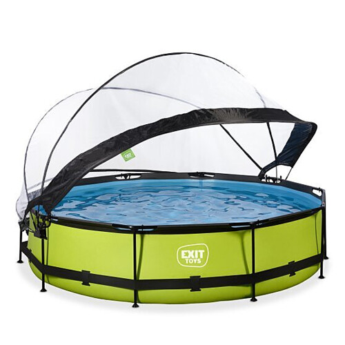EXIT TOYS EXIT Lime pool 12ft x 30in with filter pump and dome - green 2