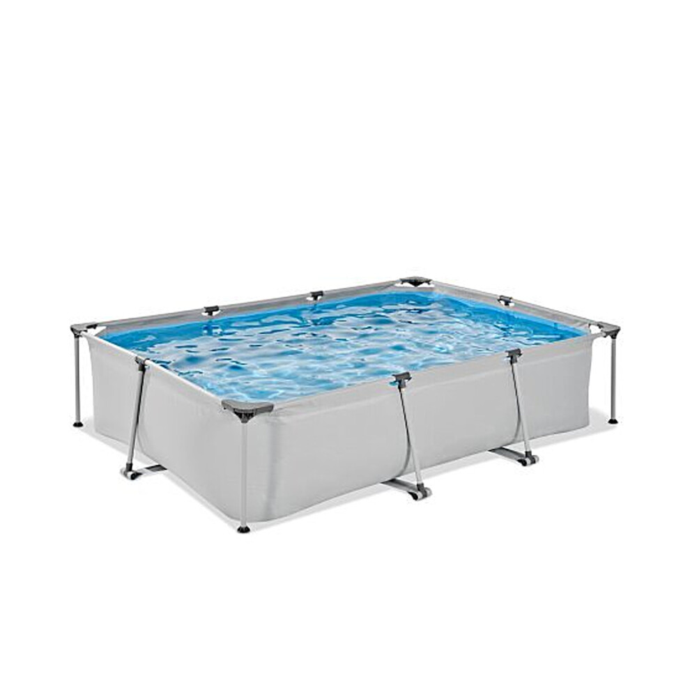 EXIT Soft Grey pool 10ft x 6.6ft x 25.6in with filter pump - grey